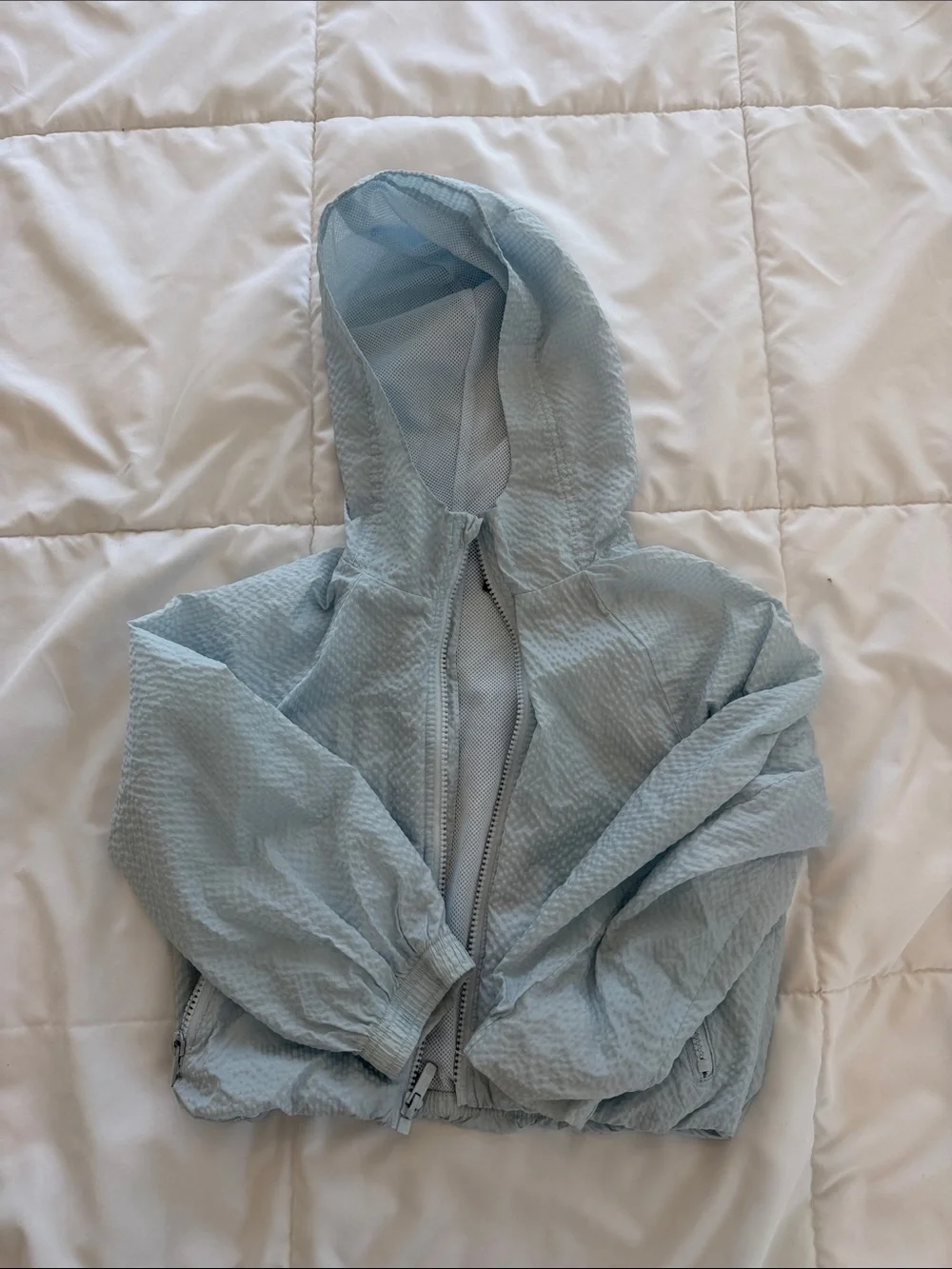all in motion Light Blue Kids Hooded Rain Jacket